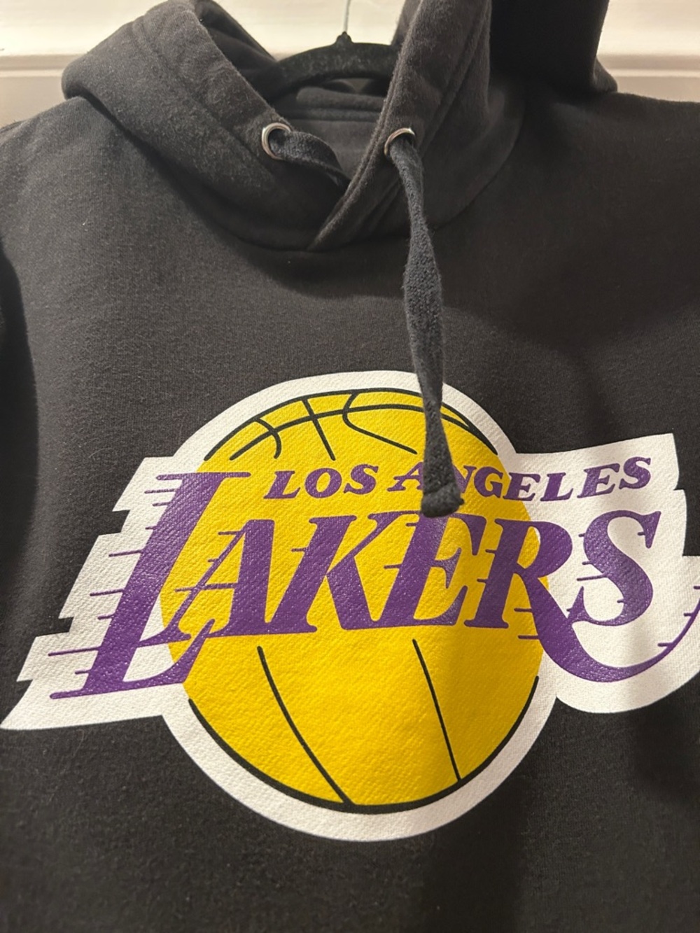 Los Angeles Lakers Black Hoodie with Yellow Basketball Logo